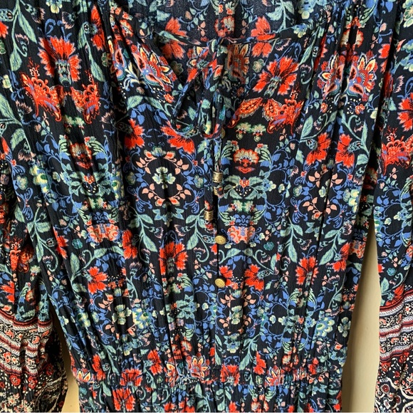 American Eagle Outfitters floral long sleeve viscose romper - Picture 3 of 5